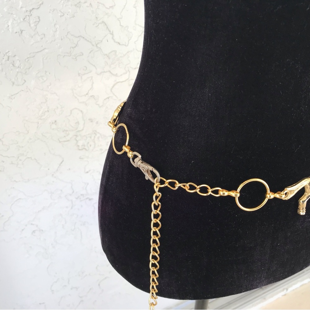 Vintage Anne Klein Running Horse Links Belt - Picture 5 of 5